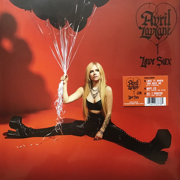 Avril Lavigne – Love Sux, LP, Transparent Red Color Vinyl, Brand New