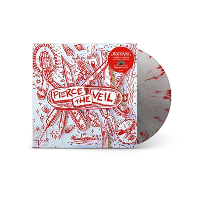 Pierce The Veil – Misadventures, LP, Silver with Red Splatter Color Vinyl, Brand New