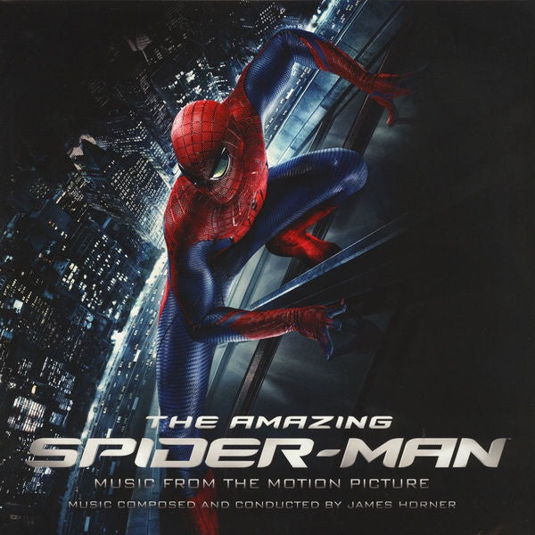OST - James Horner – The Amazing Spider-Man, Numbered, Blue and Red Marbled Color Vinyl, 2LP, Brand New