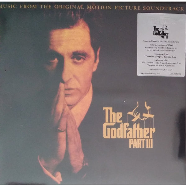 OST - The Godfather Part III - Carmine Coppola, Nino Rota, LP, Numbered, Silver black Marbled Color Vinyl, Brand New