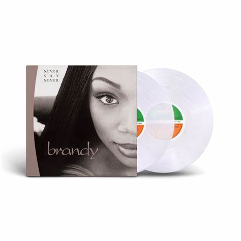 Brandy – Never Say Never, 2LP, Transparent Color Vinyl, Brand New