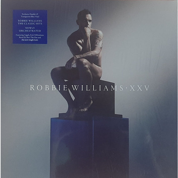 Robbie Williams – XXV, 2LP, Blue Transparent Color Vinyl, Brand New