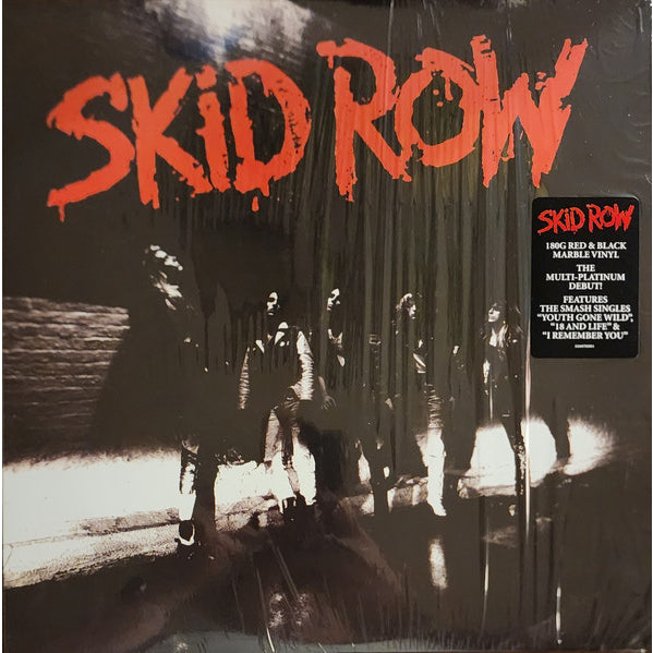 Skid Row – Skid Row, LP, Red & Black Marble Color Vinyl, Brand new
