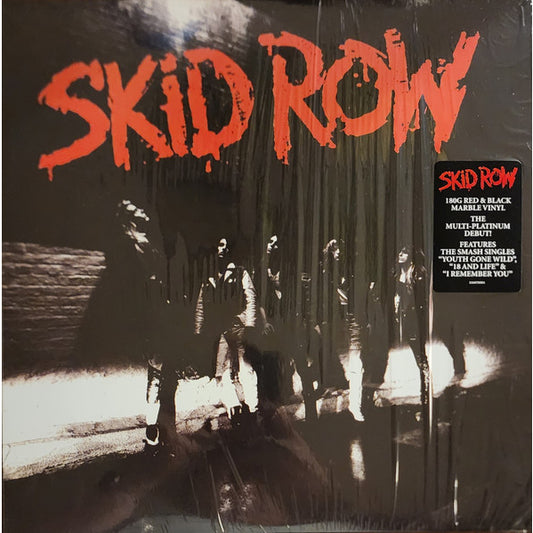 Skid Row – Skid Row, LP, Red & Black Marble Color Vinyl, Brand new