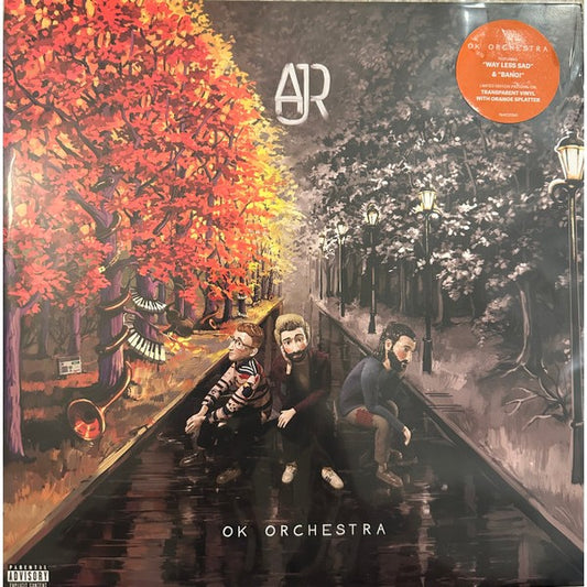 AJR – OK Orchestra, LP, Transparent With Orange Splatter Color Vinyl, Brand New