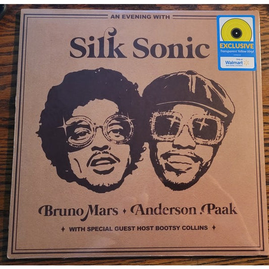 Silk Sonic – An Evening With Silk Sonic, Bruno Mars, LP, Yellow Translucent Color Vinyl, Brand New