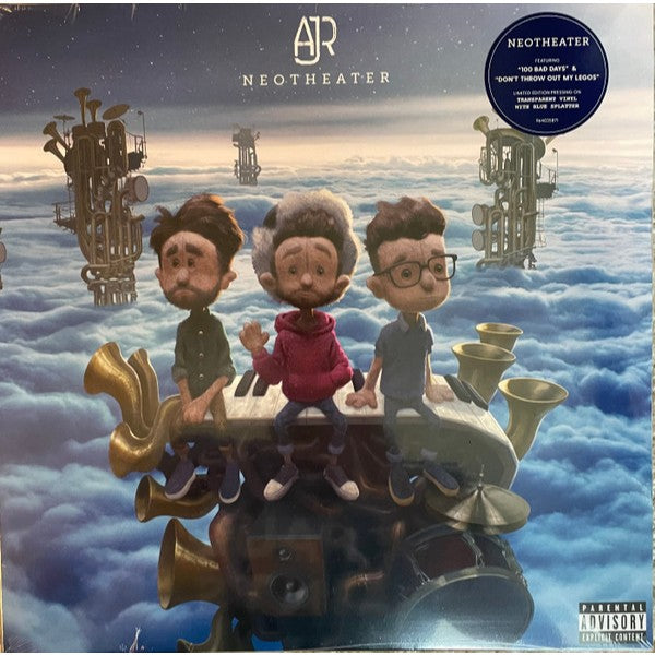 AJR – Neotheater, LP, Clear with Blue Splatter Color Vinyl, Brand New