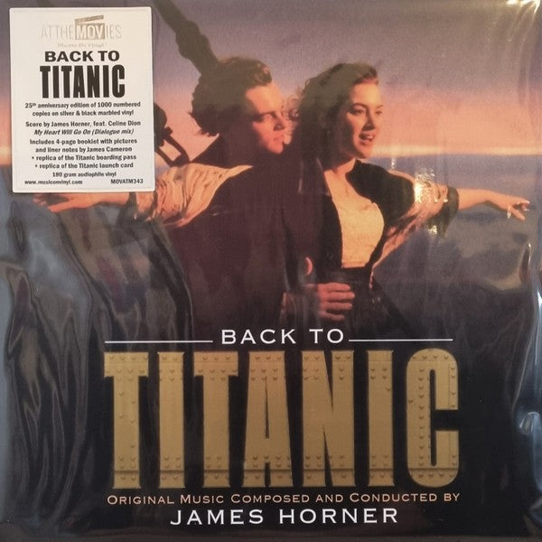 OST - Back To Titanic - James Horner, 2LP, Numbered, Silver & Black Marbled Color Vinyl, Brand New