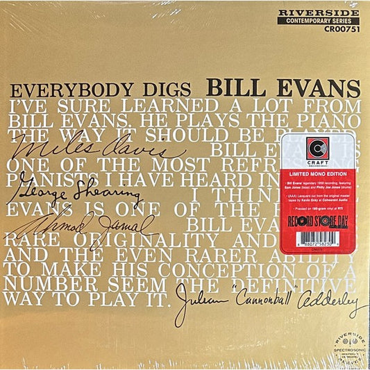 Bill Evans – Everybody Digs Bill Evans, LP, Brand New