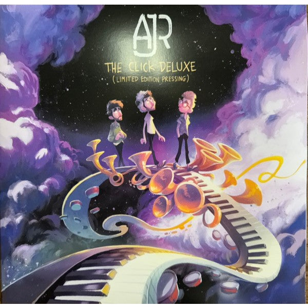 AJR – The Click Deluxe (Limited Edition Pressing), 2LP, Etched, Transparent With Red Splatter Color Vinyl, Brand New