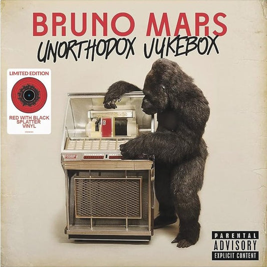 Bruno Mars – Unorthodox Jukebox, LP, Red and Black Splatter Color Vinyl, Brand New