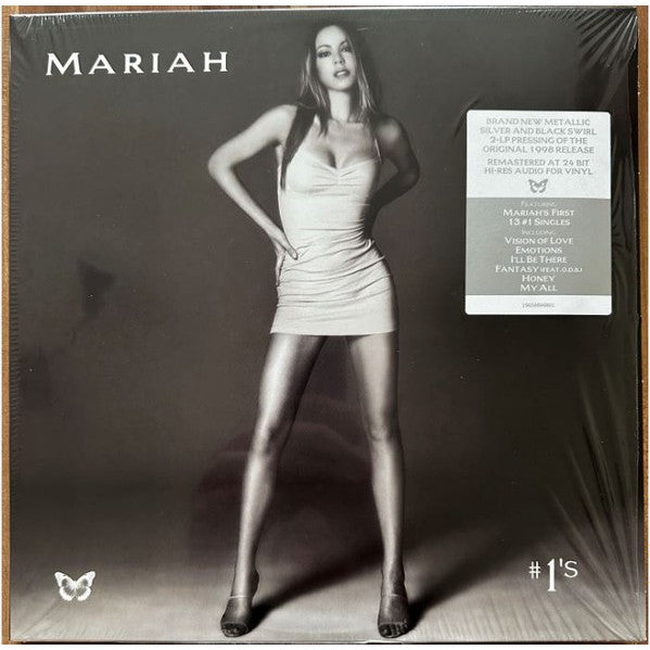 Mariah Carey – #1's, 2LP, Metallic Silver & Black Swirl Color Vinyl, Brand New