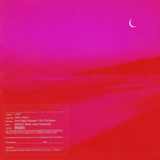 LANY – Malibu Nights, LP, Clear Color Vinyl, Brand New