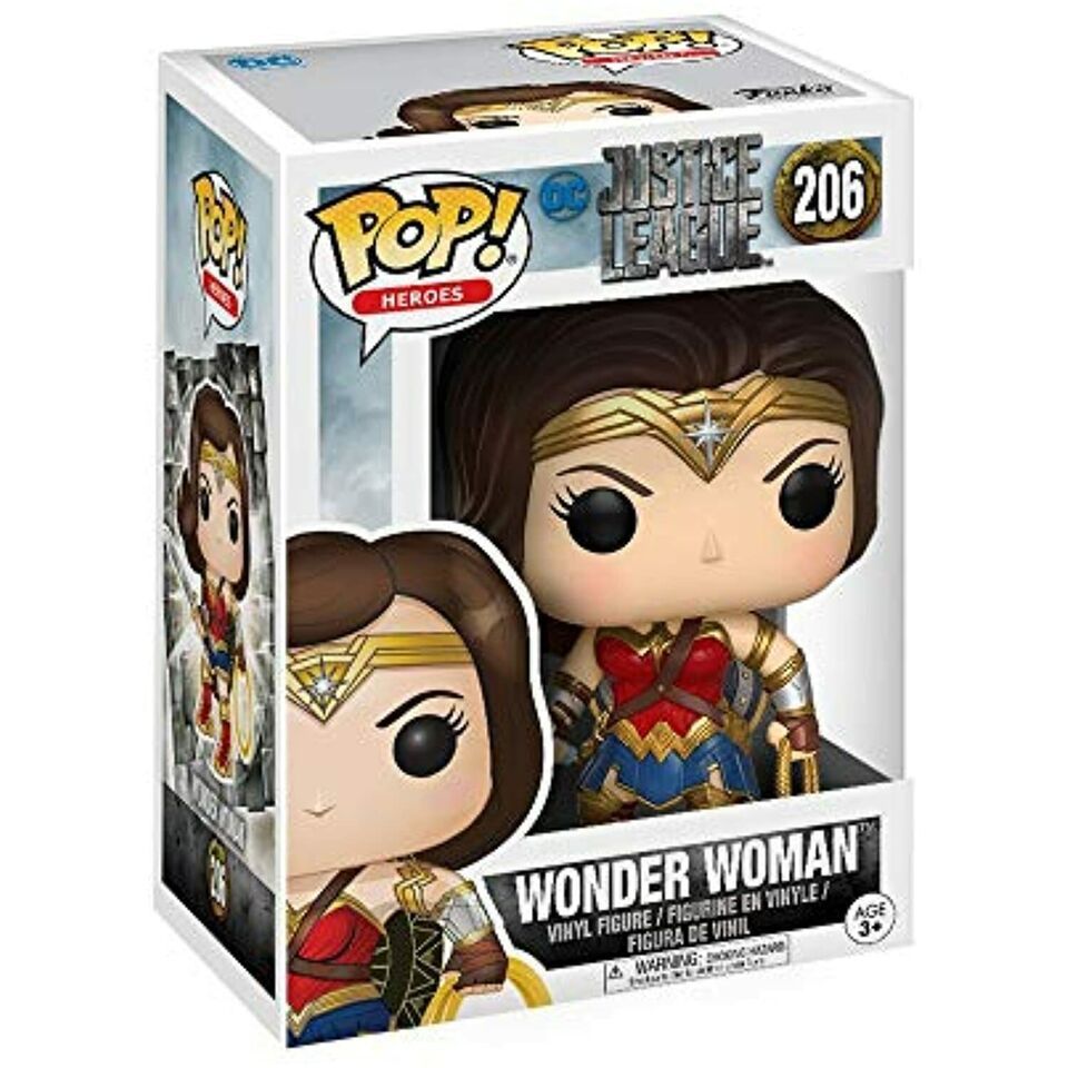 Funko Pop! Heroes - DC Justice League WONDER WOMEN Figure #206 w/ Protector