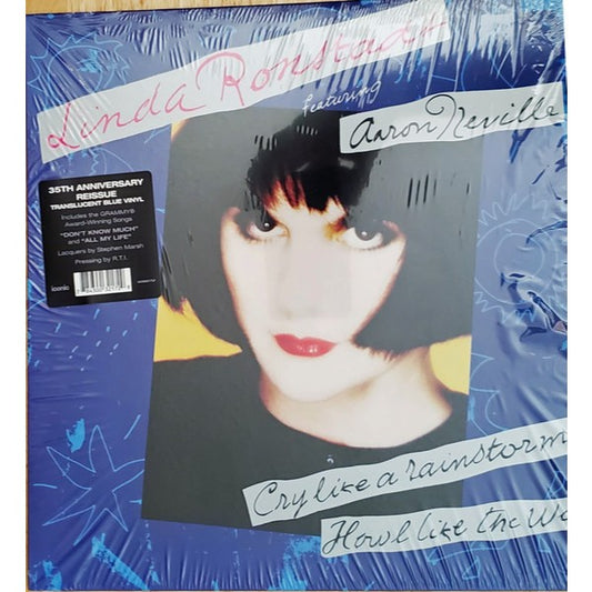 Linda Ronstadt feat Aaron Neville – Cry Like A Rainstorm - Howl Like The Wind, LP, Translucent Blue Vinyl, Brand New